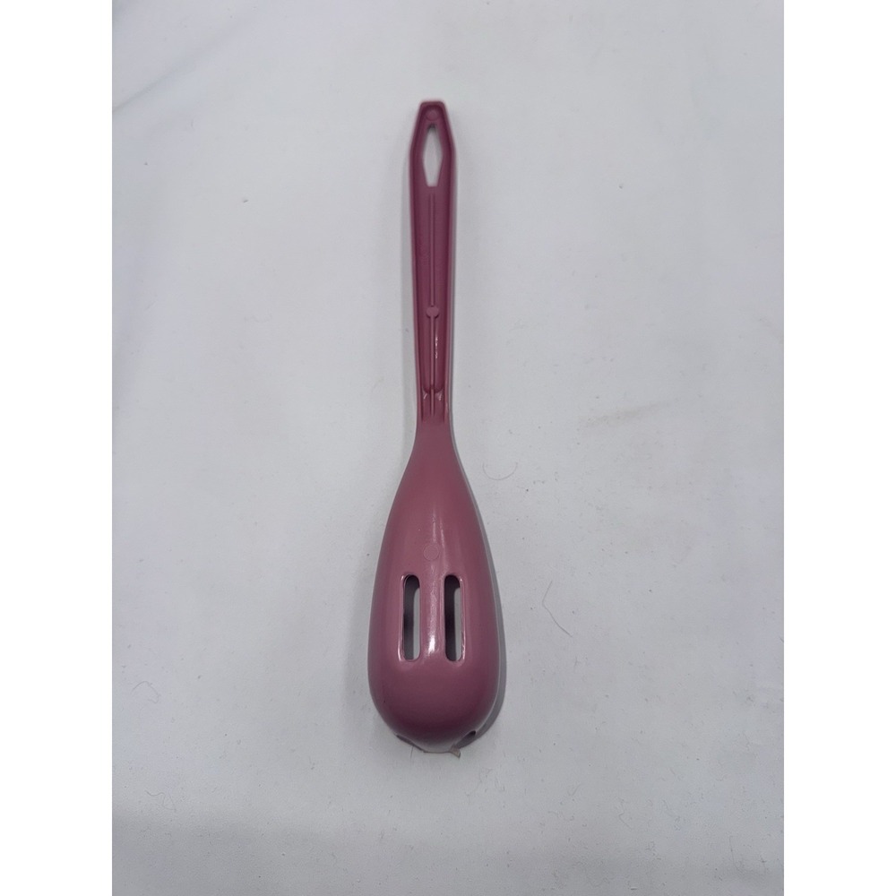 Vintage KING KRAFT Pasta Spoon Nylon Plastic Cooking Utensil Mauve Pink 11" - Picture 9 of 9